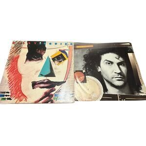 Stylish Vinyl Record Collection with Artistic Covers Billy Squier  Sign of Life